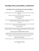 Psicología clínica, psicoanálisis y conductismo