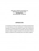 Actividad curricular Informática Secundarias técnicas