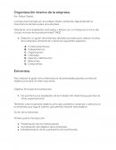 Organización interna de la empresa