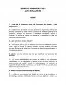 Derecho administrativo. Auto evaluación