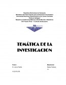 Temática de investigacion