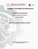 Catálogo de programas clases y objetos