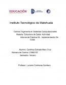 Informe de Práctica 04.- Implementación De Colas