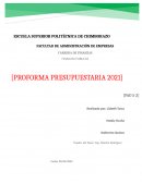 Proforma presupuestaria