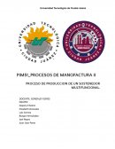 Procesos de manufactura. Proceso de produccion de un sostenedor multifuncional