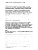 Creating a basic green (environmental) policy