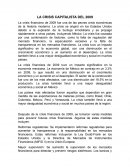 La crisis capitalista del 2009