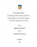 Elaboración de un ensayo