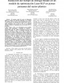 Reducción del tiempo de entrega basado en un modelo de optimización Lean-SLP en PYMES peruanas del sector plástico