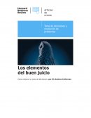 Los elementos buen juicio