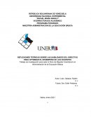 Reflexiones teóricas sobre las habilidades del directivo para optimizar el desempeño de los docentes
