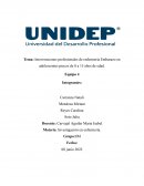 Intervenciones profesionales de enfermería Embarazo en adolescentes precoz de 8 a 15 años de edad