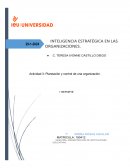 Planeación y control de una organización