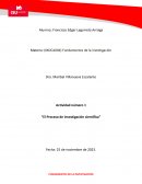 El Proceso de investigación científica