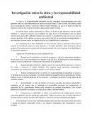 Investigación sobre la ética y la responsabilidad ambiental