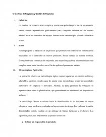 Modelos de Proyectos y Gestión de Proyectos. Página 1