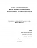 Fuentes de energia respetuosas con el medio ambiente