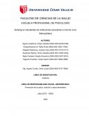 Bullying en estudiantes de instituciones educativas a nivel de Lima Metropolitana