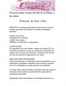 Proyecto para evento del día de la Mujer y las niñas