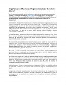 Reglamento de la Ley de Inclusión Laboral