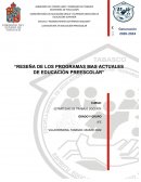 Reseña de los programas mas actuales de educación preescolar