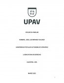 Violencia familiar. Factores que originan la violencia y sus consecuencias