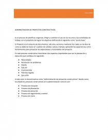 Administración de proyectos constructivos. Página 2