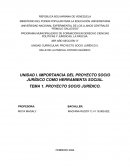 Importancia del proyecto socio jurídico como herramienta social