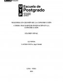 Examen final Innovación. El uso de BIM