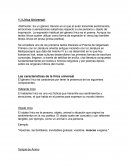 Las características de la lírica universal