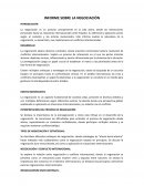 Informe sobre la negociación