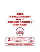 Área inspeccionada: Nro.2. Admnistración y finanzas. Análisis de los dias