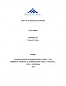 Gestión de las organizaciones públicas. Cuestionario