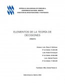 Dirección de investigaciones y postgrado. Elementos de la teoría de decisiones