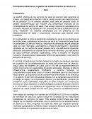 Principales problemas en la gestión de establecimientos de salud en el Perú