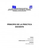 Principio de la práctica docente