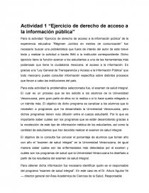 Ejercicio de derecho de acceso a la información pública. Página 1
