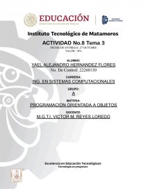 Programación orientada a objetos. Ejercicio. Página 1