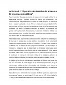Ejercicio de derecho de acceso a la información pública