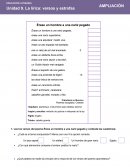 La lírica: versos y estrofas