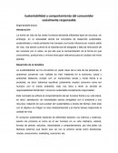 Sustentabilidad y comportamiento del consumidor socialmente responsable