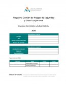Programa Gestión de Riesgos de Seguridad y Salud Ocupacional. Empresas Contratistas y Subcontratistas
