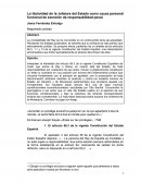 La titularidad de la Jefatura del Estado como causa personal funcional de exención de responsabilidad penal