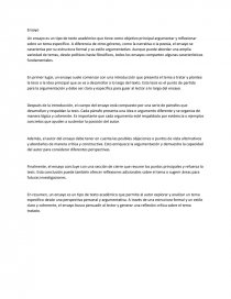 Ensayo es un tipo de texto académico. Página 1