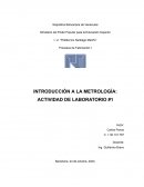 Introducción a la metrología: actividad de laboratorio