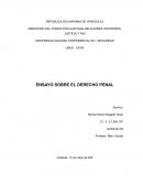 Ensayo sobre el derecho penal