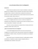 Los principios éticos de la investigación