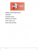 Expresión escrita. Redacto una sinopsis