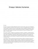 Ensayo de valores humanos