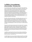 La biblia y los problemas emocionales